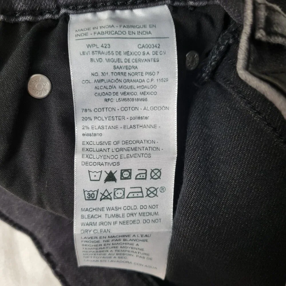Levi's Signature Jeans S37 Men's Black 30x30 Slim casual classic stretch Levi